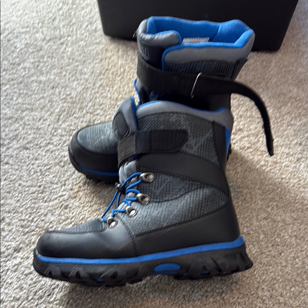 Kids' Blue and Black Winter Boots